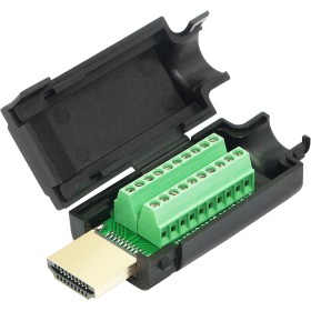 CERRXIAN - Adaptador HDMI Chapado en Oro Macho a Conector sin Costura con Carcasa