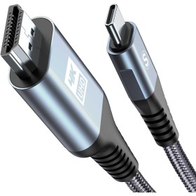 4K Cable USB C a HDMI 0.5m, Cable Tipo C a HDMI 4K@UHD para Thunderbolt 4/3 Compatible con i Phone16 15 Plus Pro Max, MacBook