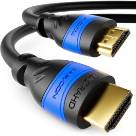 deleyCON 8m Cable HDMI 2.0a/b - Alta Velocidad con Ethernet - UHD 2160p 4K@60Hz 4:2:0 HDCP 2.2 ARC CEC Ethernet 18Gbps 3D Full