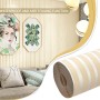 Huvqianu Papel pintado a rayas extraíble, papel pintado autoadhesivo a rayas, pelar y pegar, película decorativa de pared, papel