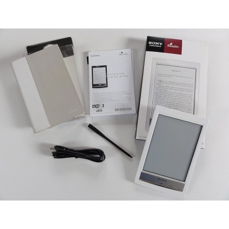 Sony PRST1WC - Lector de ebooks, Pantalla Escala de Grises, 6 Pulgadas, WiFi 802.11b, 802.11g, 802.11n, Color Blanco