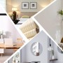 Huvqianu Papel pintado a rayas extraíble, papel pintado autoadhesivo a rayas, pelar y pegar, película decorativa de pared, papel
