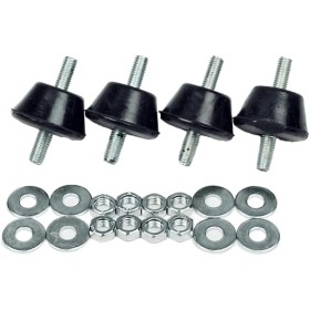 REPORSHOP - Silentblock Kit for Outdoor Air Conditioning Units - 4 Shock Absorber Feet, 8 Washers and 8 Nuts - Supports 12 to