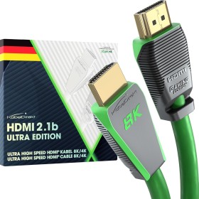 KabelDirekt – Cable HDMI 2.1 8K, edición Gamer certificada – 1m (8K@60Hz, Ultra High Speed/48G para 10K, 8K o ultra rápido 144