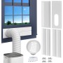 4 Pieces Air Conditioning for Window Sealing,Air Conditioning Adjustable Window Sealing Plates,Air Conditioning for Window