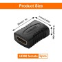 KUOQIY 6 Piezas Acoplador HDMI Hembra, Conector y Empalme Compatible Con 4K Ultra HD, UHD 3D, Full HD 1080p