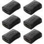 KUOQIY 6 Piezas Acoplador HDMI Hembra, Conector y Empalme Compatible Con 4K Ultra HD, UHD 3D, Full HD 1080p