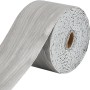 GOMAKERER - Borde de papel pintado moldeado de pared flexible de vinilo adhesivo gris claro, 100 x 2 mm, para zócalo de sala de