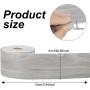 GOMAKERER - Borde de papel pintado moldeado de pared flexible de vinilo adhesivo gris claro, 100 x 2 mm, para zócalo de sala de