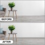 GOMAKERER - Borde de papel pintado moldeado de pared flexible de vinilo adhesivo gris claro, 100 x 2 mm, para zócalo de sala de