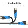 Rommisie Cable HDMI 4K/60HZ 2M (HDMI 2.0,18Gbps) Conectores chapados en oro de ultra alta velocidad, Retorno de audio Ethernet,