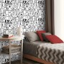CiCiwind Papel pintado autoadhesivo de 44 cm × 3 m, papel pintado para habitación infantil, diseño de perro blanco y negro y