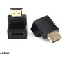 AISHTEC [2 Pack] Acoplamiento HDMI 1.4, Adaptador HDMI a HDMI Macho a Hembra en ángulo 90 Grados, Extensión HDMI Conector FullHD