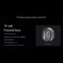 Lente Fresnel ZSYB 5X para luz de fotografía LED COB de montaje Bowens