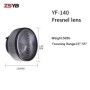 Lente Fresnel ZSYB 5X para luz de fotografía LED COB de montaje Bowens