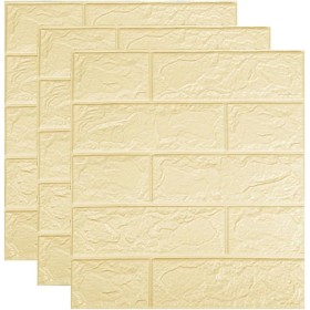 Papel de pared de ladrillo 3D, Paneles de pared autoadhesivos de 35 x 38,5 cm, revestimiento de pared 3D impermeable, despegable