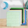 Papel de pared de ladrillo 3D, Paneles de pared autoadhesivos de 35 x 38,5 cm, revestimiento de pared 3D impermeable, despegable
