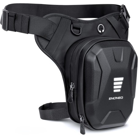 ENONEO Bolsa Pierna Moto Hombre Riñonera de Pierna Táctica Bolsa de Pierna Pequeña Bolsa Cintura Moto Mujer Mochila Moto Pierna