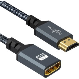 Twozoh Cable de extensión HDMI, Cable HDMI Macho a Hembra, extensor HDMI trenzado de nylon, adaptador de cable HDMI 2.0 soporte
