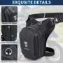 ENONEO Bolsa Pierna Moto Hombre Riñonera de Pierna Táctica Bolsa de Pierna Pequeña Bolsa Cintura Moto Mujer Mochila Moto Pierna