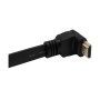 Cable de extensión HDMI de alta velocidad, A hembra a cable macho con ángulo de 90 grados, 30 cm, cable plano, de CERRXIAN.