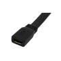 Cable de extensión HDMI de alta velocidad, A hembra a cable macho con ángulo de 90 grados, 30 cm, cable plano, de CERRXIAN.