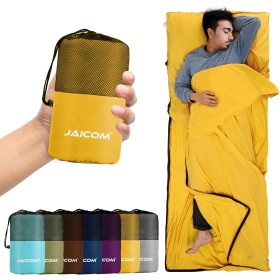 JAICOM Saco de Dormir, 220 x 90 cm Saco Sabana, Saco de Dormir Ultraligero para Adultos, Ideal para mochileros, hoteles y