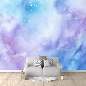 Papel Tapiz Fotográfico Fotomurales Fondo De Galaxia Acuarela 200 x 140 cm Art Mural Cafe Restaurant Dormitorio Decoración para