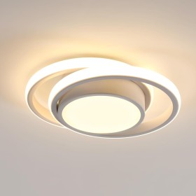 Comely Lamparas de Led Techo, Creatividad Plafon Led Techo Redondo, 32W 2350LM Blanco Cálido 3000K, Lámpara de Techo Modernas
