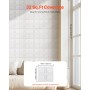 VEVOR Paneles de Pared 3D, Azulejos de PVC con Diseño Floral Minimalista, Cobertura de 2,97 m², para Techo, Dormitorio, Sala de