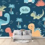 Papel pintado no tejido Runas Vikingas Simples Cuervos Revestimiento de paredes decoración salón dormitorio 200 x 140 cm