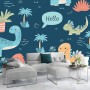 Papel pintado no tejido Runas Vikingas Simples Cuervos Revestimiento de paredes decoración salón dormitorio 200 x 140 cm