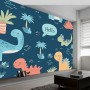 Papel pintado no tejido Runas Vikingas Simples Cuervos Revestimiento de paredes decoración salón dormitorio 200 x 140 cm