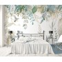 Papel Pintado Pared 3D Hojas Tropicales Flores De Plantas Mural Papel Pintado Infantil Papel Tapiz Fotomurales Decorativos Pared
