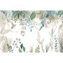 Papel Pintado Pared 3D Hojas Tropicales Flores De Plantas Mural Papel Pintado Infantil Papel Tapiz Fotomurales Decorativos Pared