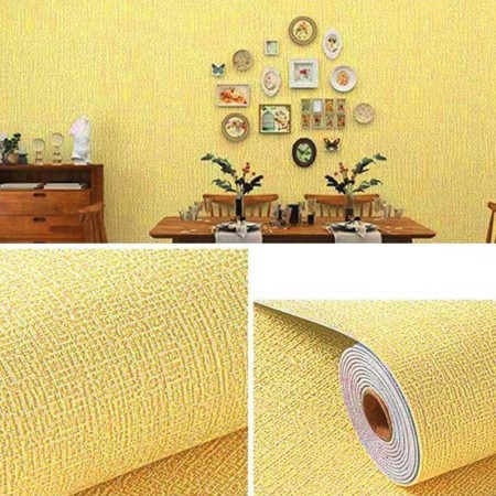 Gettimore Adhesivo de pared de espuma 3D de lino que añade profundidad y elegancia al diseño interior de cualquier habitación