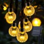 Guirnaldas Luces Exterior Solar, 12M 60 LED Guirnalda Luces Solares, IP65 Impermeable 8Modes Función Memoria Cadena de Luz Solar