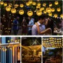 Guirnaldas Luces Exterior Solar, 12M 60 LED Guirnalda Luces Solares, IP65 Impermeable 8Modes Función Memoria Cadena de Luz Solar