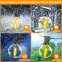 Cadena de Luces LED Exterior, 20M - 65FT Guirnalda Luces Exterior con Mando a Distancia & Regulables G40 Bombillas, IP44