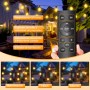 Cadena de Luces LED Exterior, 20M - 65FT Guirnalda Luces Exterior con Mando a Distancia & Regulables G40 Bombillas, IP44