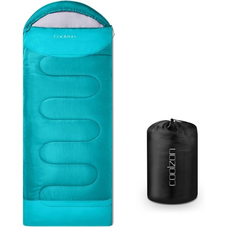 Coolzon Saco de Dormir Adulto para 3-4 Estaciones, Impermeable Ultraligero Saco de Dormir Niños Acampada Portátil