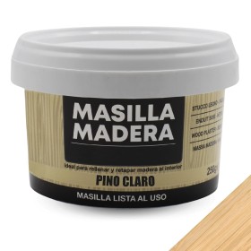 TECHZOCO Masilla Madera Pino Claro, Ideal para rellenar y y reparar madera al interior, Masilla lista al uso, Rellenadora de
