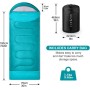Coolzon Saco de Dormir Adulto para 3-4 Estaciones, Impermeable Ultraligero Saco de Dormir Niños Acampada Portátil