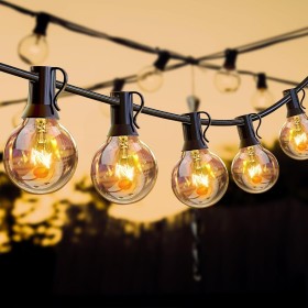 ROVLAK Guirnalda Luces Exterior,12M Guirnalda de Luz con 18+3 Bombillas G40 Cadena de Luces Interior IP44 Impermeable Guirnaldas