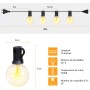 ROVLAK Guirnalda Luces Exterior,12M Guirnalda de Luz con 18+3 Bombillas G40 Cadena de Luces Interior IP44 Impermeable Guirnaldas