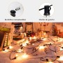 ROVLAK Guirnalda Luces Exterior,12M Guirnalda de Luz con 18+3 Bombillas G40 Cadena de Luces Interior IP44 Impermeable Guirnaldas