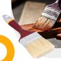 Brocha Pintura Plana 38 mm Pincel Multiusos para Pintura Barniz Laca Pincel Detallado Resistente Duradero Ideal para Acabados