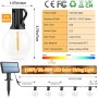 Luces Solares Exterior 15M - Luz Solar Exterior Jardin IP65 Impermeable 20+1 G40 LED Plástico Bombillas con Control Remoto 8