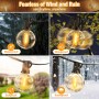 Luces Solares Exterior 15M - Luz Solar Exterior Jardin IP65 Impermeable 20+1 G40 LED Plástico Bombillas con Control Remoto 8
