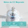 REYLAX Ventilador de Techo con Luz, 50cm E27 LED Lampara Ventilador 2000LM Regulable, 3 Temperaturas de Color, 6 Velocidades,
